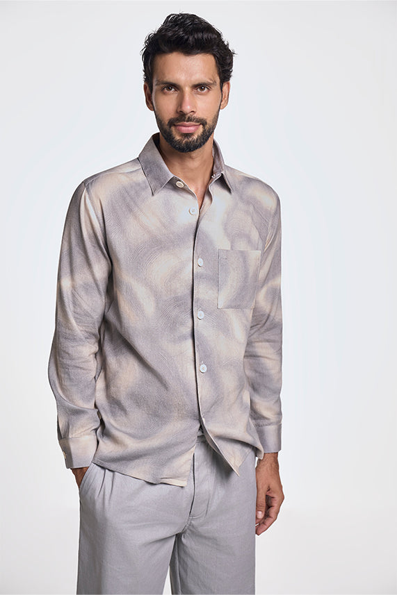 Alto Khadi Shirt Aged Walnut Grey S