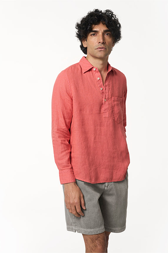 Rico Linen Popover Shirt Sunset Citrus S