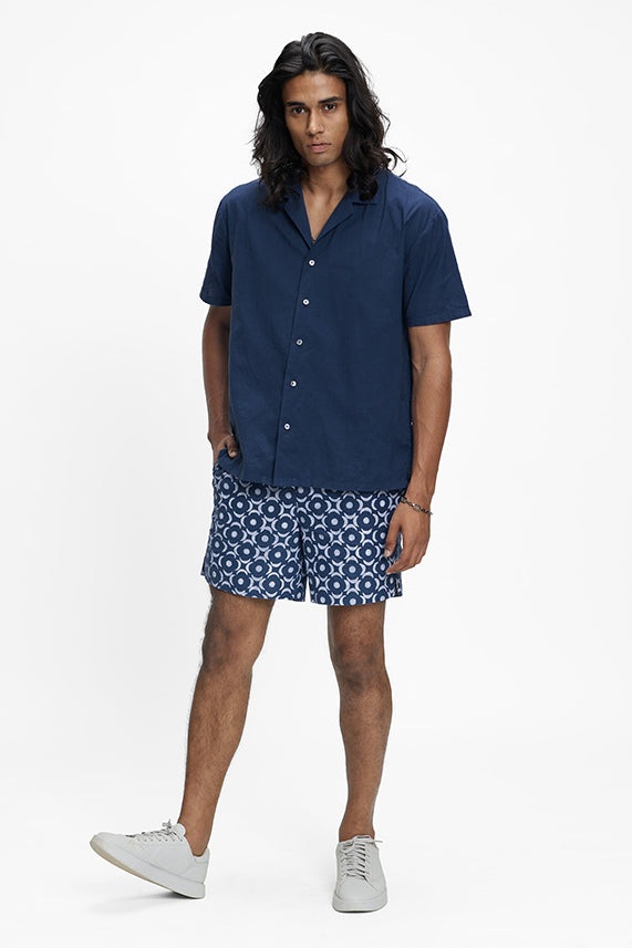 Palawan Khadi Shirt Twilight Blue