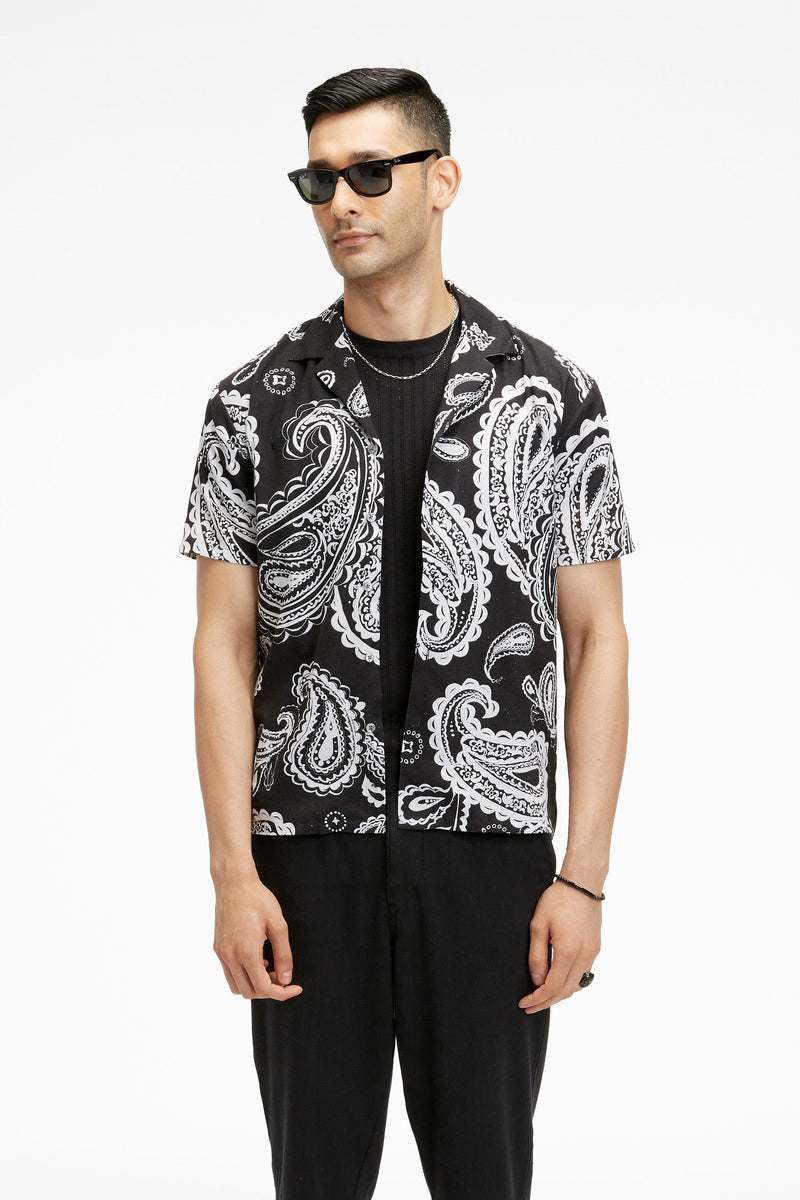 Palawan (Khadi) Noir Paisley