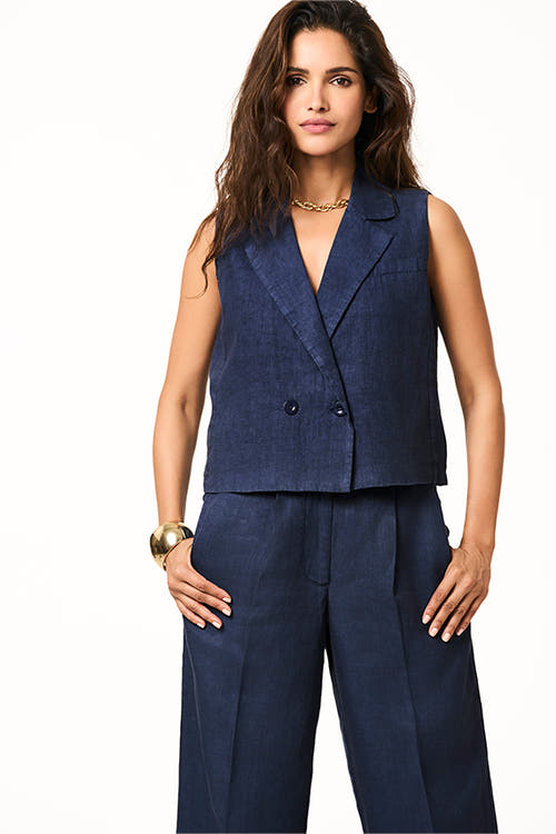 Kira Linen Sunset Navy XXS