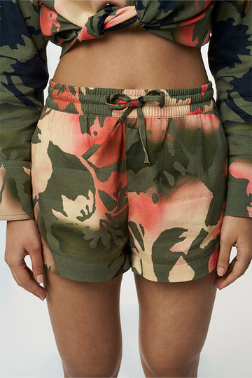 Drai Khadi Safari Shorts Desert Sunset Print XS