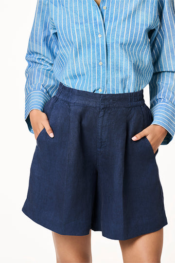 Paloma - Linen Shorts Sunset Navy XXS