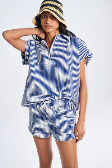 Drai (Khadi) Blue Bling Stripe XS
