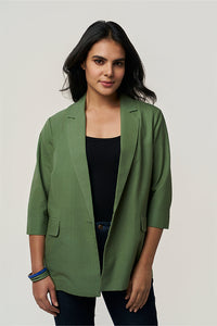 Sasha Khadi Cactus Women's Smart Fit Blazer