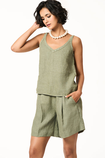 Leah Linen Matcha XXS