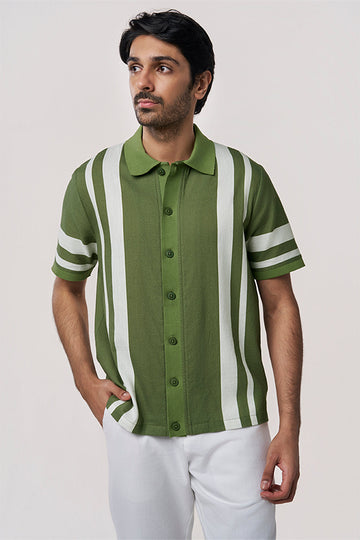 Palma Khadi Knit Collar Shirt