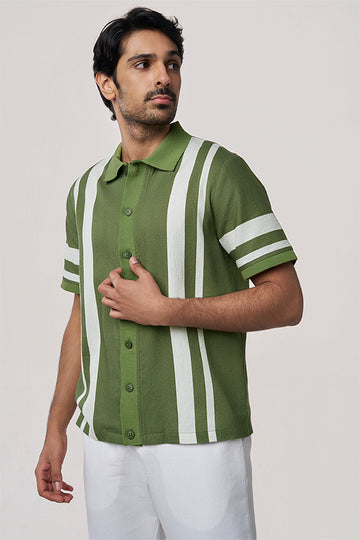 Palma Khadi Knit Collar Shirt