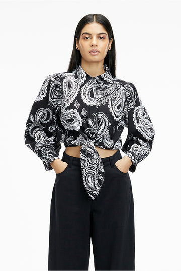 Nitsa (khadi) Noir Paisley XS