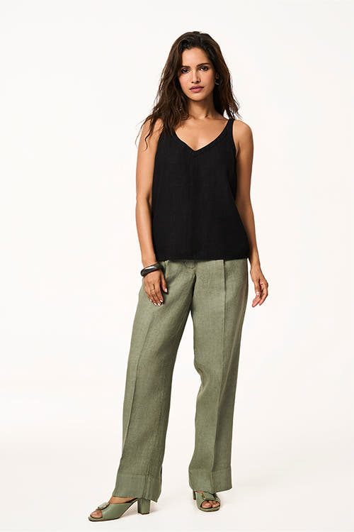 Leah Linen Black XXS