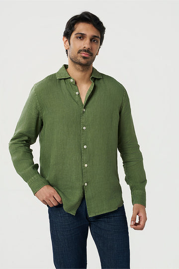 Fabio Linen Shirt Cactus XS