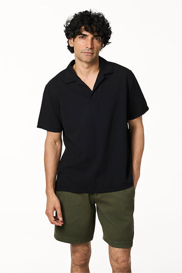 Cata Khadi Polo T shirt Black S