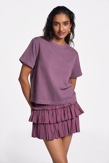 Faye Khadi skirt for women Black Plum XXS
