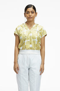 Riobo Ecofoil Starburst Gold Women's Tapered Fit Khadi Jacket