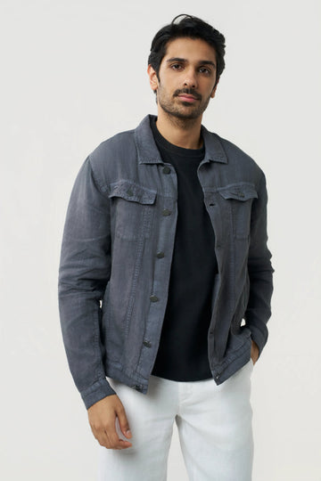 Diego Linen shacket Smoke S