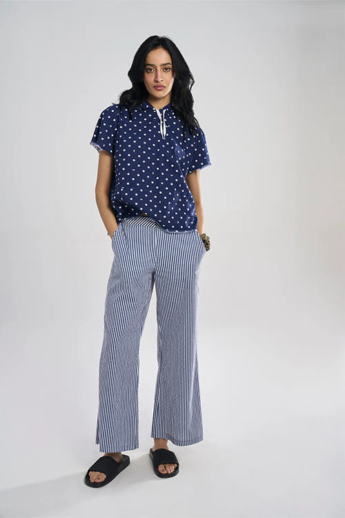Nova (Khadi) Blue Bling Stripe XS