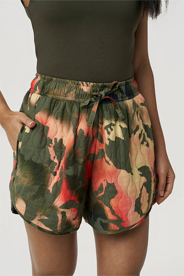 Poppy Khadi Quilted Shorts Desert Sunset Print XXS
