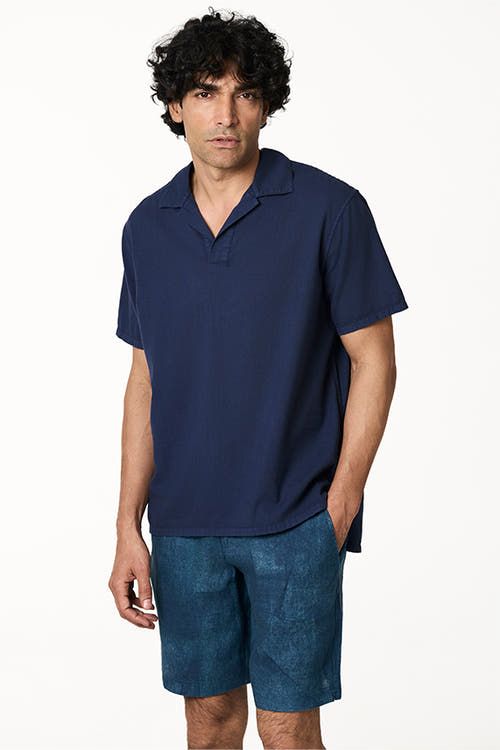 Cata Khadi Polo T shirt Sunset navy S