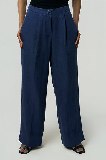 Delphi - Linen Trousers Sunset Navy XS