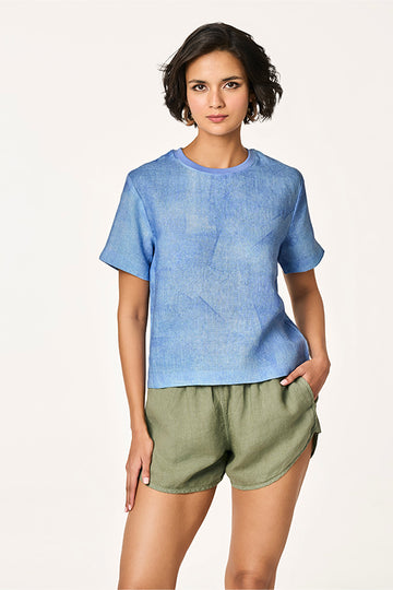 Cela Linen Marine Art Ice Blue XS