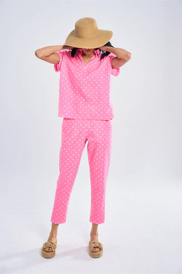 Doda (Khadi) Lunar Polka Aurora Bubblegum Pink XS