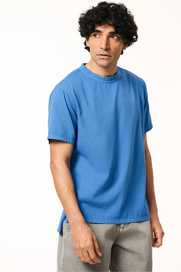 Pico Lite Khadi T Shirt Ocean Blue S