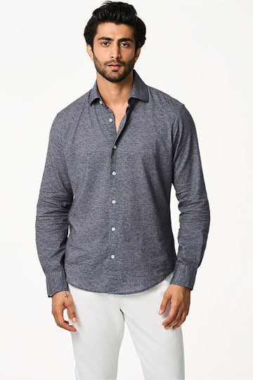 Cristo Khadi Shirt Dark Blue Chambray S
