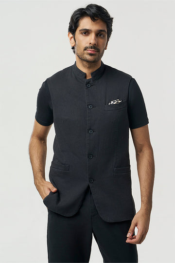 Jasper festive khadi jacket Black S