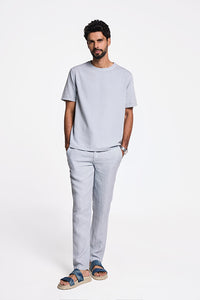 Pico Pearl Blue Men's Resort Fit Khadi T-Shirt
