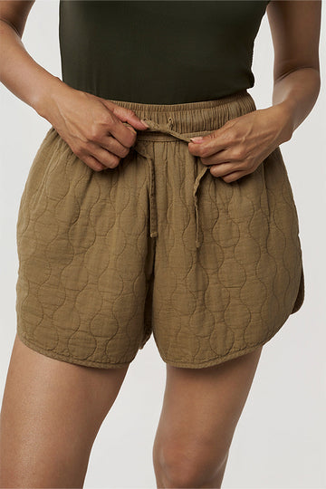 Poppy Khadi Quilted Shorts Sand Dune XXS