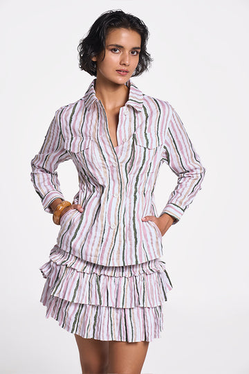 Faye Khadi skirt for women Sorbet Stripe XXS