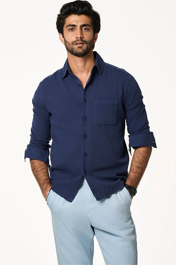 Alto Lite Khadi Sporty Shirt Sunset Navy S