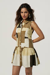 Reese Khadi Dress Desert Patchwork XS