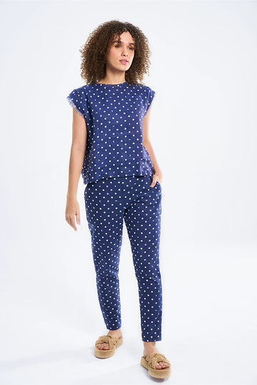 Doda (Khadi) Lunar Polka Blue XS