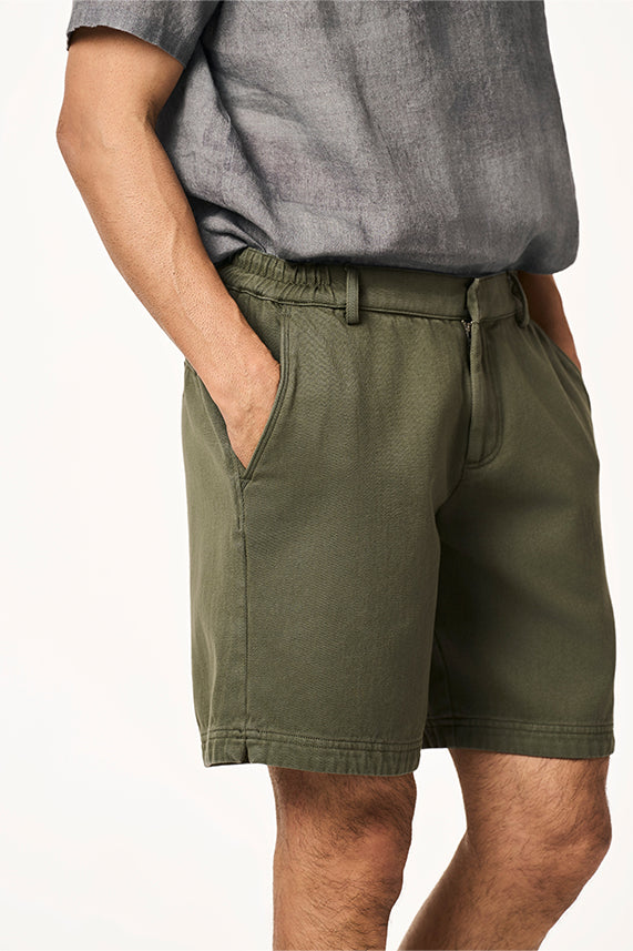Del Sol Khadi Chino Shorts Moss S