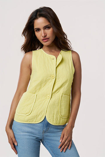 Cardi Khadi Gilet Dawn Yellow XXS