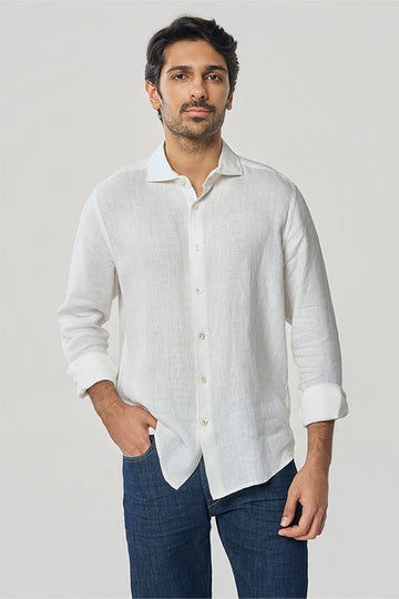 Fabio Linen Shirt White XS