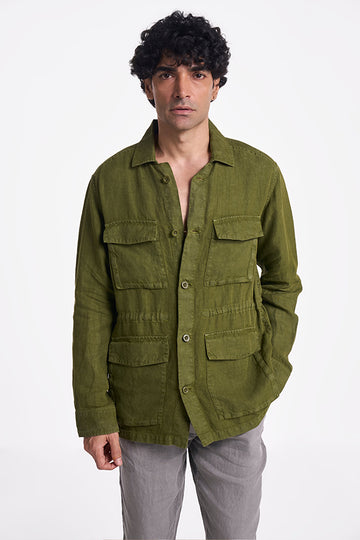 Felis Linen Traveller Jacket Olive XS