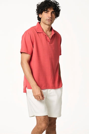 Cata Khadi Polo T shirt Sunset citrus S