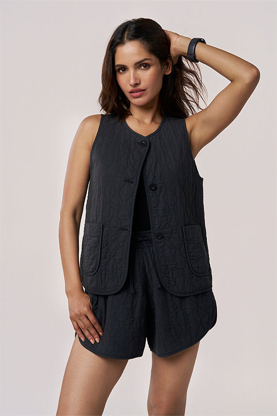 Cardi Poppy - Faded Black