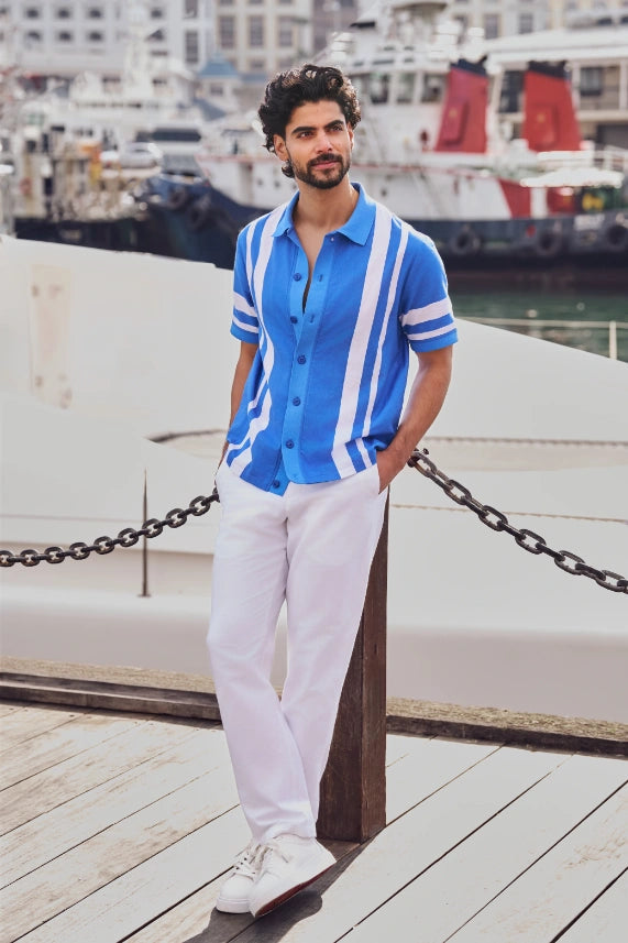 Palma Khadi Knit Collar Shirt