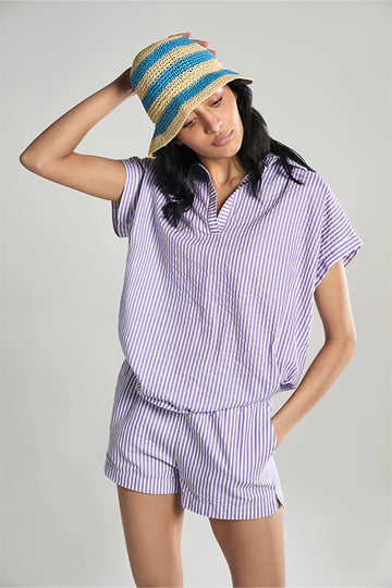 Elba (Khadi) Aurora Lilac Bling Stripe XS