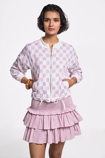 Octan Pink Frost Ikat Check XS