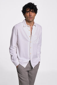 Alto Denim White Men's Slim Fit Khadi Shirt
