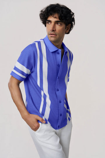 Palma Khadi Knit Collar Shirt