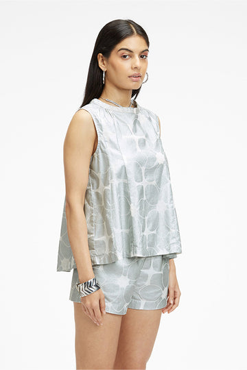 Barbe Ecofoil Starburst Silver Women's Resort Fit Khadi Tops