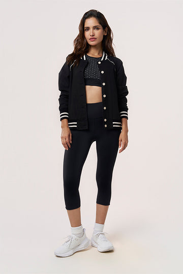 Naomi Khadi Bomber Jacket Black XS