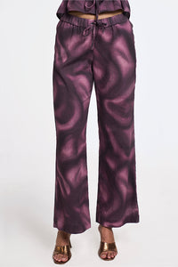 Dara - No Pocket Aged Walnut Black Plum Women's Smart Fit Khadi Pants