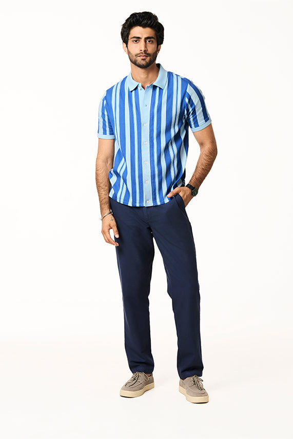 Palma Khadi Knit Collar Shirt