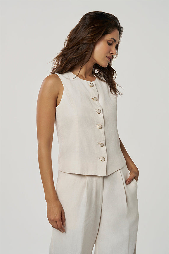 Ashley - Linen Vest